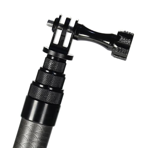 Monopode télescopique triple support en carbone à longueur réglable - 4