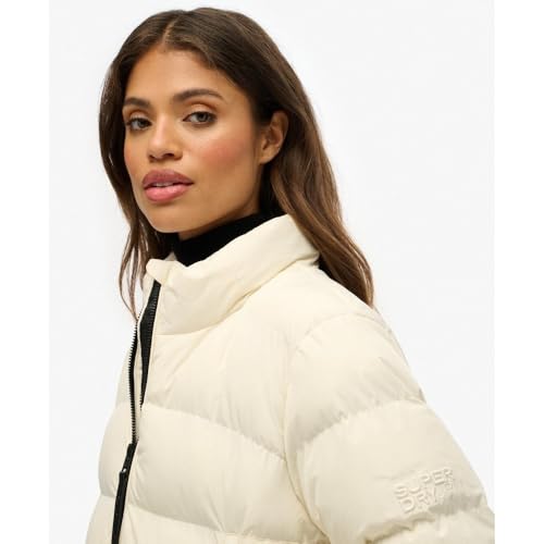 Superdry Per Donna. W5012006A Giacca Sportiva Imbottita Bianco Sporco (M), Casual, Poliestere - 6