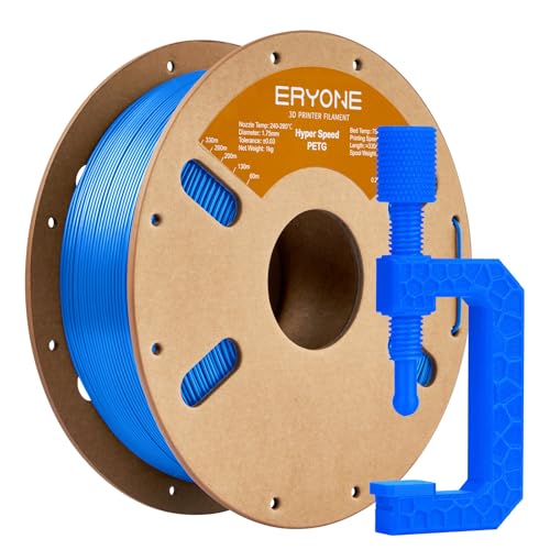ERYONE Rapid PETG Filament 1.75mm +/- 0.03mm, High Speed 30-500mm/s 3D Printing Filament, Hyper Speed PETG Filament Fit Most FDM Printer, 1kg (2.2LBS) / Spool, Blue