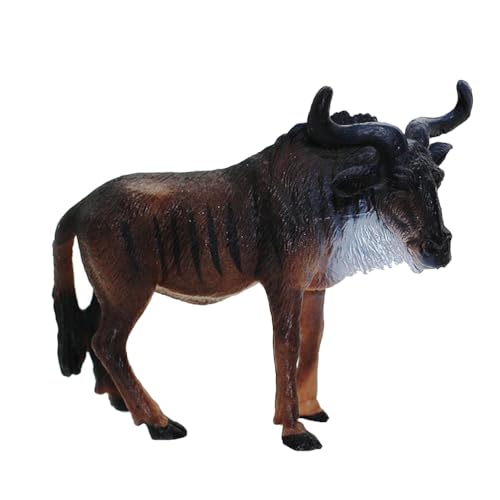 Toyvian African GNU Modelo Baby Doll Juguetes Mini Figuras Niños Trajes Gnus Mini GNU Juguete Accesorio de Escritorio GNU Ornamento GNU para el hogar Modelos GNU PVC Atlas Miniatura