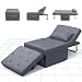 Produktbild FLEXISPOT Sessel Wohnzimmer Sessel mit hocker Schlafsessel Klappbar mit bettfunktion mit schlaffunktion umwandelbarer Stuhl Bett ausziehbarer Schlafsessel Belastbar bis 300kg, Grau72 * 69 * 35 cm