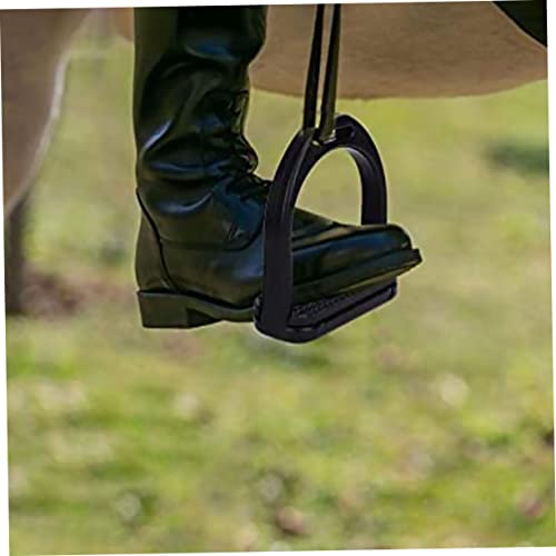 Kisangel 2 Pçs Estribo Tapete De Borracha Preta Sela Inglesa Estribos De Plástico Substituíveis Estr