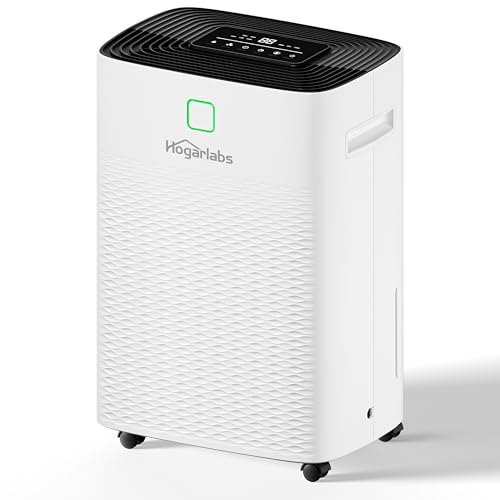 80 Pints Energy Star Dehumidifier Basement Home, Smart Silent Dehumidifier with Drain Hose, 1.32 Gal Water Tank, Intelligent Humidity Control, 24H Timer, for Large Room Bathroom Bedroom