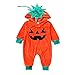BIBOKAOKE Bébé Garçon Fille Hiver Chaud Manches Longues Halloween avec Capuche Fermeture éclair Grenouillère Cartoon Citrouille Halloween Costume Bébé Ensemble Vêtements Mignon Bébé Combinaison