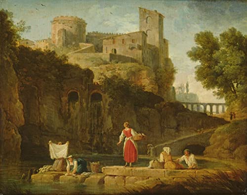 Tableau Toile Affiches d'Art Vue d'Italie Claude Vernet Peinture Décorative 60x90