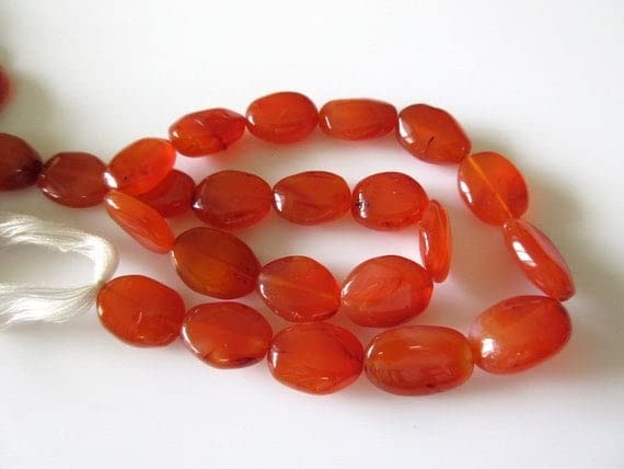 Carnelian Smooth Oval Beads perles de cornaline pour créer vos bijoux d'été bohèmes