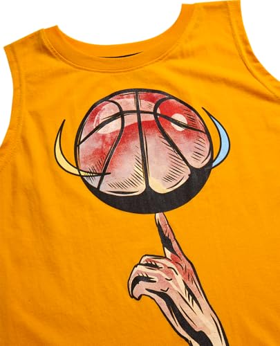 Pro Athlete Conjunto de shorts esportivos para meninos - 3 peças, camiseta regata e shorts de basque