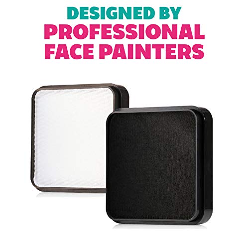 Kraze Fx Black And White Face Paint Set - Hypoallergenic, Non-Toxic, Water Activated Professional Face & Body Painting Makeup, Combo Value Pack #TOP5