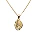 Produktbild Yodensity Jungfrau Maria Anhänger 18K Vergoldet Medaille Christliche Oval Elegant Halskette Valentinstag Muttertag Jahrestag Geschenk