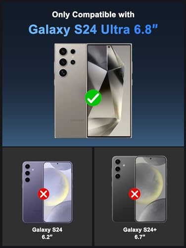 Image of Vihibii PC For Samsung Galaxy S24 Ultra Back Cover With Card Holder (4 Cards) & Slide Camera Cover & Kickstand, Hard Case For Galaxy S24 Ultra, Blue