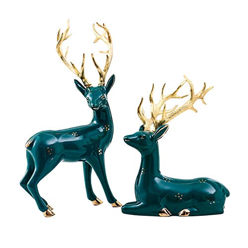 Ornements de meuble TV cerf créatif et objets de décoration d'entrée