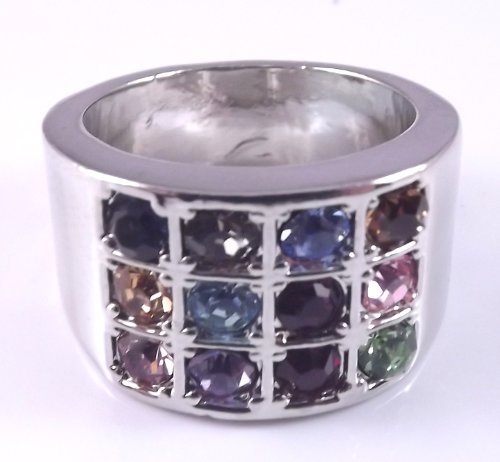 Hoshen Stones Judaica Ring 12 Tribes Of Israel Silver Color - Please Send Us A Message With The Required Size.from 8 Till 10.5 Us #TOP2