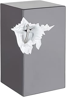 Ceramic Urns for Human Ashes Adult Male or Female, Ceramic Decorative Urn, Large Ceramic Urn, Large Decorative Urns, Decorative Urn Box (Cross)