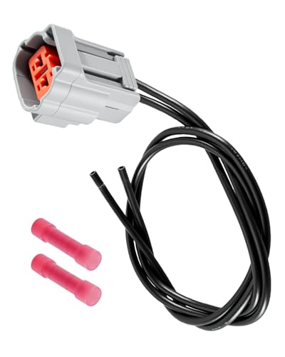 Fuel Shut off Solenoid Connector Plug Fit for Kubota D905 D1005 V1305 V1505, Connector Harness Replace 17208-60016 17208-60015 17208-60017 17208-60010