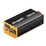 BougeRV 2000W Pure Sine Wave Inverter Convert 12V DC to 120V /110V AC, Fully 2000W Output, Built-in BT for BougeRV APP, Wired Remote Controller, Off-Grid Solar System, RV, Backup Power