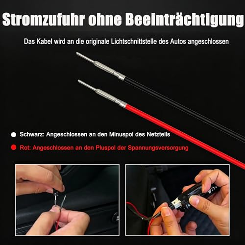 Auto Kofferraumbeleuchtung Led,Dynamische Fließender Kofferraum-lichtstreife, 4 M wasserdichte, hochtemperaturbeständige Flexible Led Kofferraum Lichtstreifen Auto, Pickups,Weißes Licht