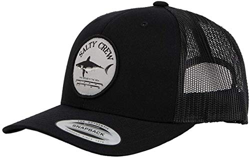 Image of Salty Crew Shark Logo Retro Trucker Hat - Unisex Adjustable Baseball Hat for Adults - Premium Cotton