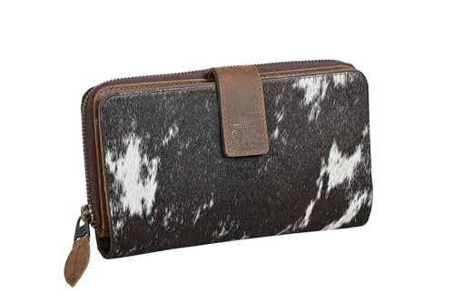 STS Ranchwear Womens Chelsea Distressed Brown Cowhide Zip Around Wallet2