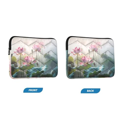 Funda para portátil 13-14 pulgadas impermeable con diseño de loto miniatura 2