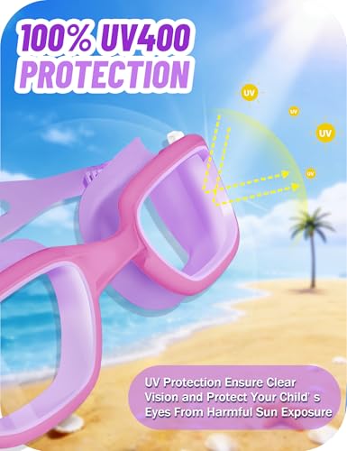 Image of Vvinca Kids Swim Goggles, Swimming Goggles for Kids 3-14 Anti-Fog UV Protection No Leak Pool Glasses for Boys Girls