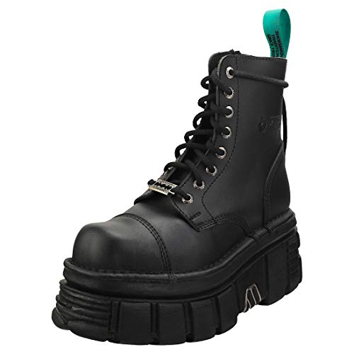 Bottes plate-forme New Rock combat vegan mixte pour un style gothique alternatif unique