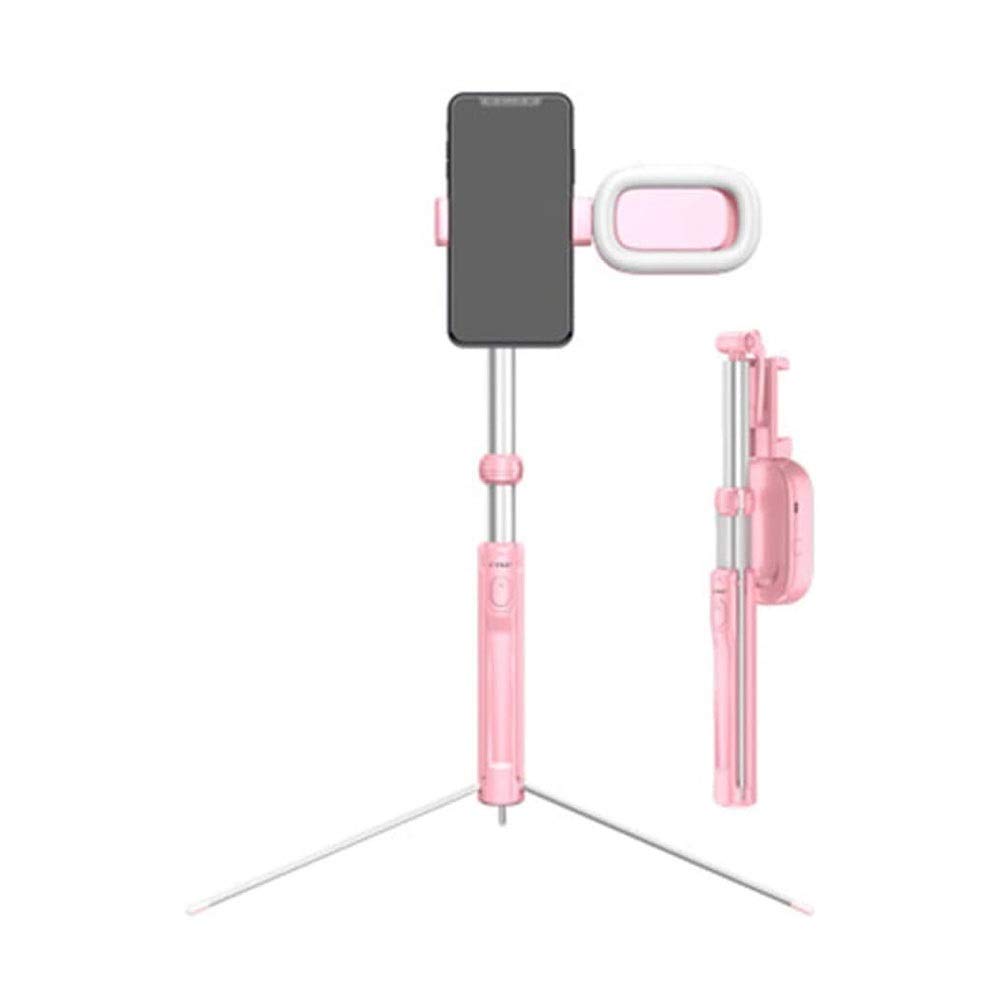 Selfie Stick Treppiede con Luce,Estensibile Phone Skid Phone Treppiede Supporto con Telecomando Bluetooth Wireless