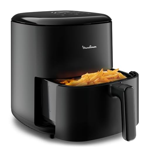 Moulinex Easy Fry Max Friteuse sans huile, Capacité XL de 5 L, Jusqu'à 6 personnes, 10 programmes automatiques, Ecran tactile digital, Gain de temps et d'énergie, air fryer EZ245820