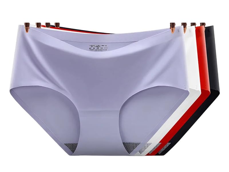 gitgrnth Seamless Panties for Women No Show Laser Cut Invisible Ice Silk Hipster Panty for Women - Colors are May Very-picture-30