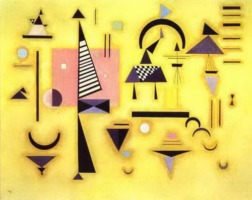 Peinture Kandinsky rose décisive pour habiller un grand mur vide