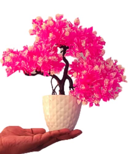 Image of Artificial Flowers for Decoration with Pot Combo of 1PCs Plastic Tree Forest Bonsai Plant with Pot for Home Decoration Office Table Greenery Room Home Decor Plants ( Decoration Items for Home ) (S G P)
