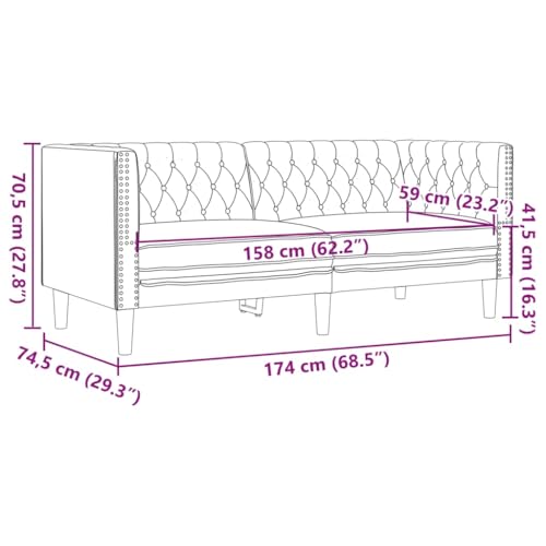 Sofá Chesterfield de 2 plazas ideal para crear salones acogedores y salas de espera elegantes 4