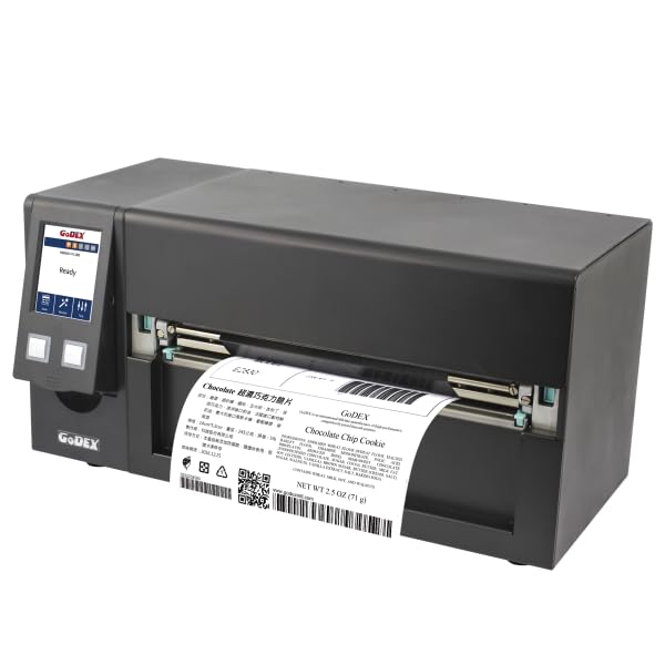 McAuley Labels GoDEX HD830i+ Wide Format Label Printer – 8” Industrial Thermal Transfer Printer, 300 DPI, USB, Serial, Ethernet – Large Labels & Compliance