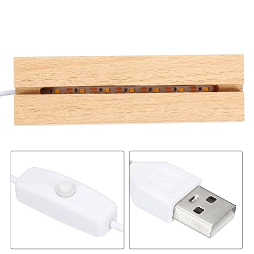 PATIKIL Wooden LED Light Base Stand - Image 3