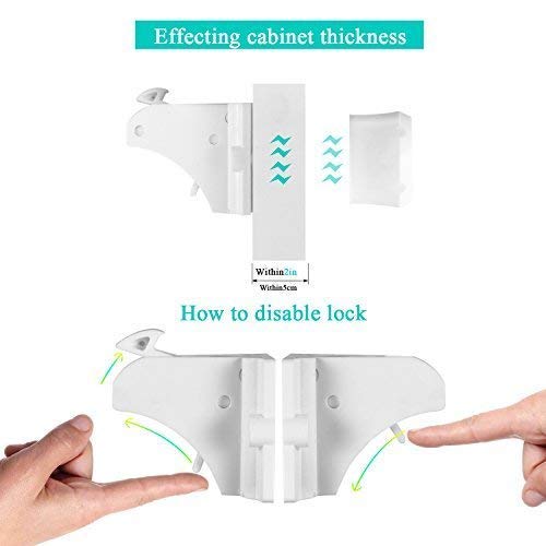 Vmaisi LOCK16+2 16 Pack Child Safety Magnetic Cabinet Locks - Vmaisi Children Proof Cupboard Baby Locks Latches thumb #3