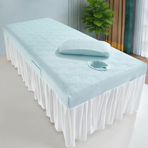 Cooling Spa Massage Table Bed Cover with Face Hole Lash