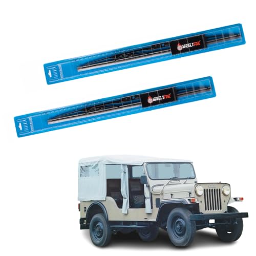 Image of Windshield Car Wiper Blades Metal Frame Water Repellant Cleaning Wiper Blades Refills Best for Mahindra Commander (1991-2009) Dr 12 inch /Pa 12 inch