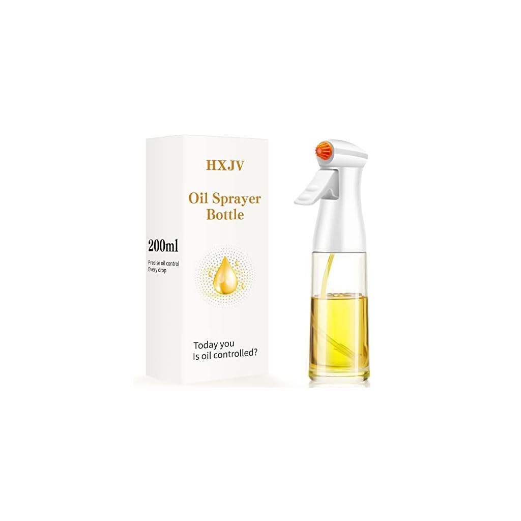 HXJV-Olive-Oil-Sprayer-for-Cooking-200ml-Glass-Oil-Spray-Bottles-for-Kitchen-Continuous-Oil-Mister-Spray-Bottle-Kitchen-Gadgets-for-Air-Fryer-Accessories-Olive-Oil-Dispenser-for-Baking-Salad-Bbq