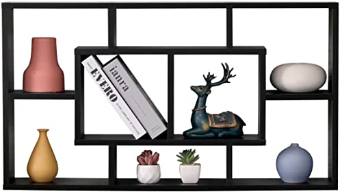 Etnicart - Étagère murale wenge 85x16x47,5 cm pour chambre à coucher salon salle de bain design porte-épices bureau maison chambre d'enfant étagères murales étagère en wengé marron foncé