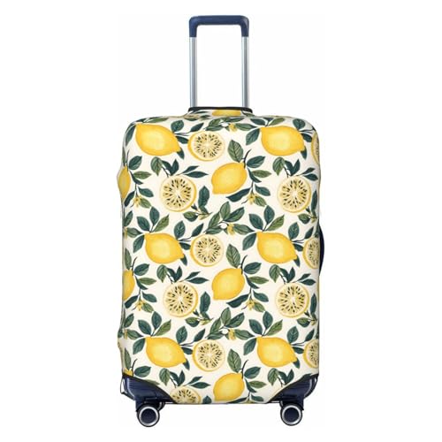 Luggage Cover Protector - Lemon Tree Leaf 1 Print Fit 25-28 Inch Suitcase Covers for Luggage