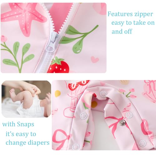 Image of UMELOK Baby Girl Swimsuit Infant UPF 50+ Bathing Suit Size Months