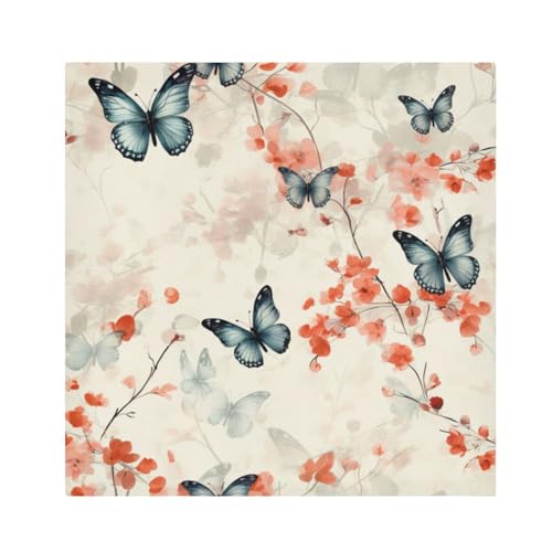 Set de 6 Servilletas de Tela Mariposas 20x20 pulgadas miniatura 1