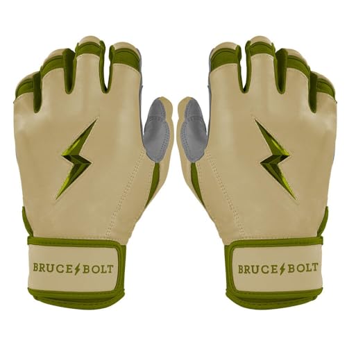 BRUCE BOLT Patriot Series Short Cuff Batting Gloves - Standard Issue - Standard Brown - Women's Large