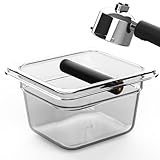 KMIYIVI Ultimate Espresso Knock Box, 1.5L Capacity Coffee Knock Box, Acrylic Construction, Low noise & Durable, Hassle-free Cleaning, Ideal for Espresso Puck Disposal, Gift For Woman Man