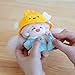 CALEMBOU Doll Clothes, Cute Macaron Animal Series Doll Clothing Suit for 15cm Kimmon Mimon, Kawaii Doll Accessories Toys Gifts for Girls(Only Clothes) (Excited Duck)