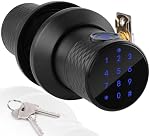 FITNATE Keyless Smart Fingerprint Door Knob, Bluetooth Digital Code Deadbolt with Keypad, Work with Echo, Support Tuya System's Gateway, Smart Lock for Bedroom, Apartment, Office, Easy to Install