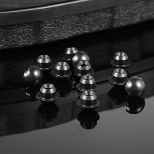 Image of Floor Jack Oil Filler Plug, 12 Pcs 9mm Bottle Jack Plugs Black Rubber Hydraulic Jack Oil Plugs for Oil Reservoir Fill Hole Jack Accessories