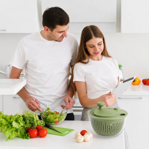 GLIDRIX 6-in-1 Salad Spinner with Vegetable Cutter - Image 3