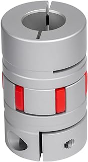 15mm to 15mm Aluminum Shaft Coupling Diameter 40mm Length 66mm, Flexible Spider Coupling Plum Shape, Shaft Coupler Connector for 3D Printer CNC Machine and Servo Stepped Motor