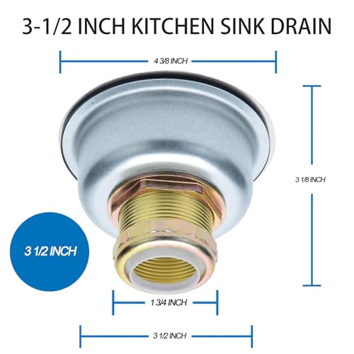 Colador para desagüe de fregadero de acero inoxidable 3.5 pulg miniatura 5