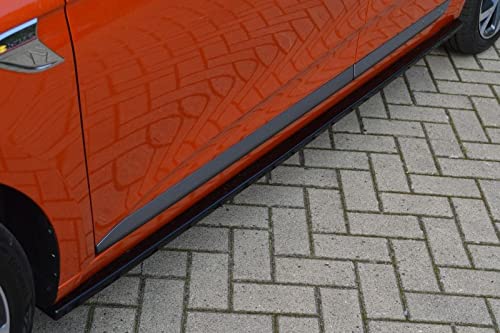 Lames latérales Clio 5 RS Line noires avec spoilers bas de caisse et extensions de seuil 2019